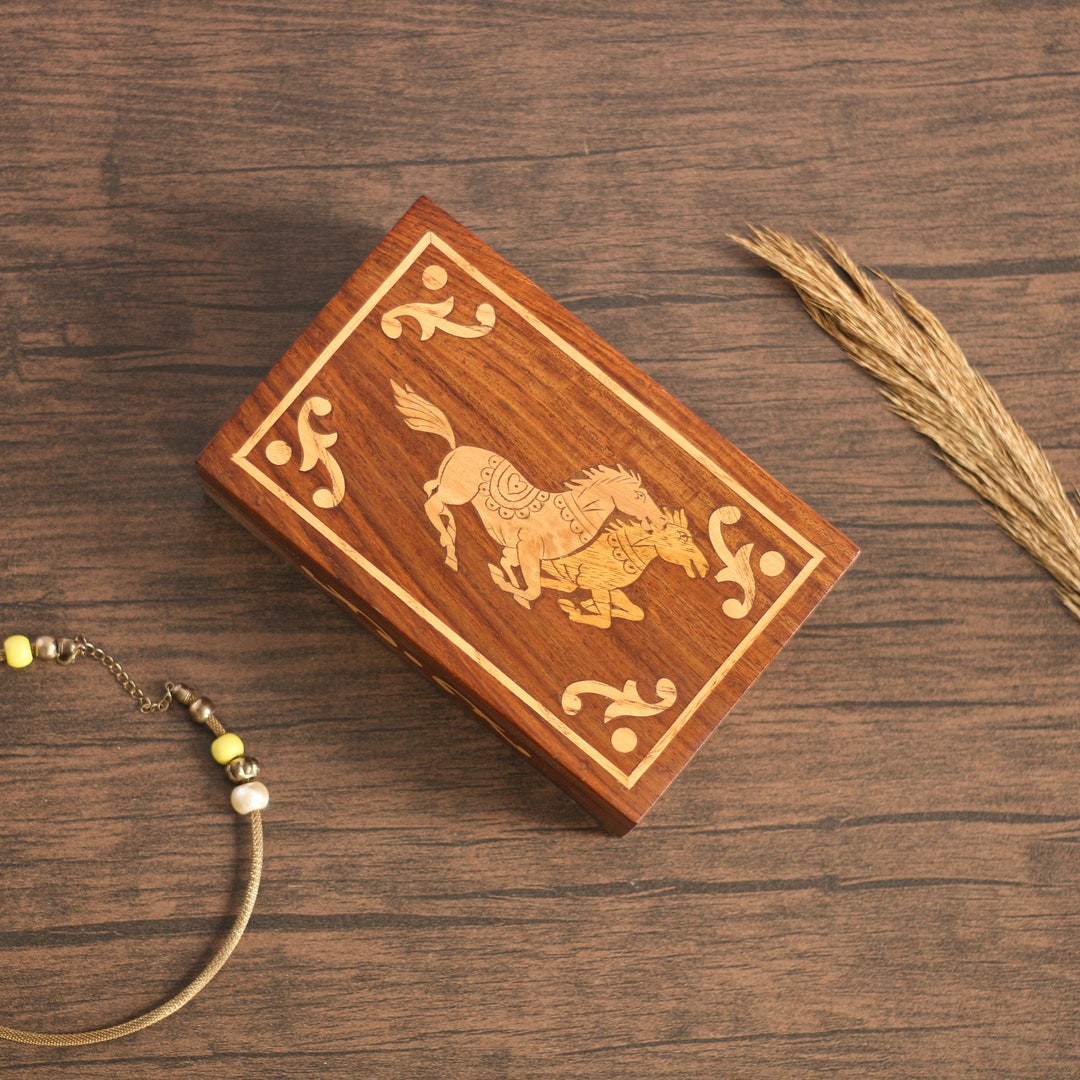 Horse Jewelry Box Secret Lock Box Vintage Horse Lovers Gift Etsy