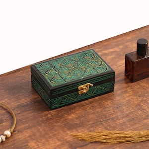 Piccolo portagioie - Portagioie in legno dipinto a mano per ragazze, regalo per il suo anniversario di matrimonio, portagioie