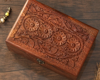 3-Layer Stackable Jewelry Organizer Box For Women & Girls - Brown Vegan Leather With Necklace Hooks