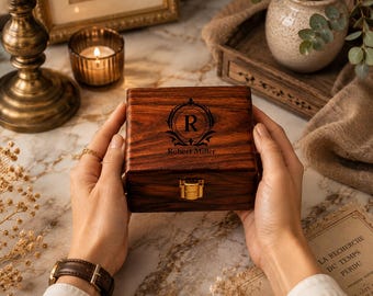 Personalized Handcrafted Watch Collection Case Engraved Wooden Box Custom Graduation Gift For Boyfriend Son Him
