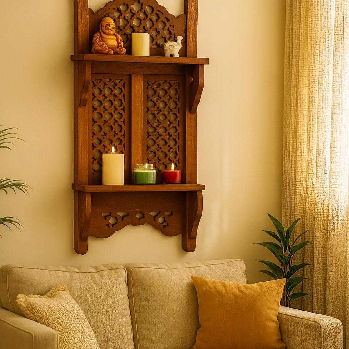 Decorative Wood Wall Shelf