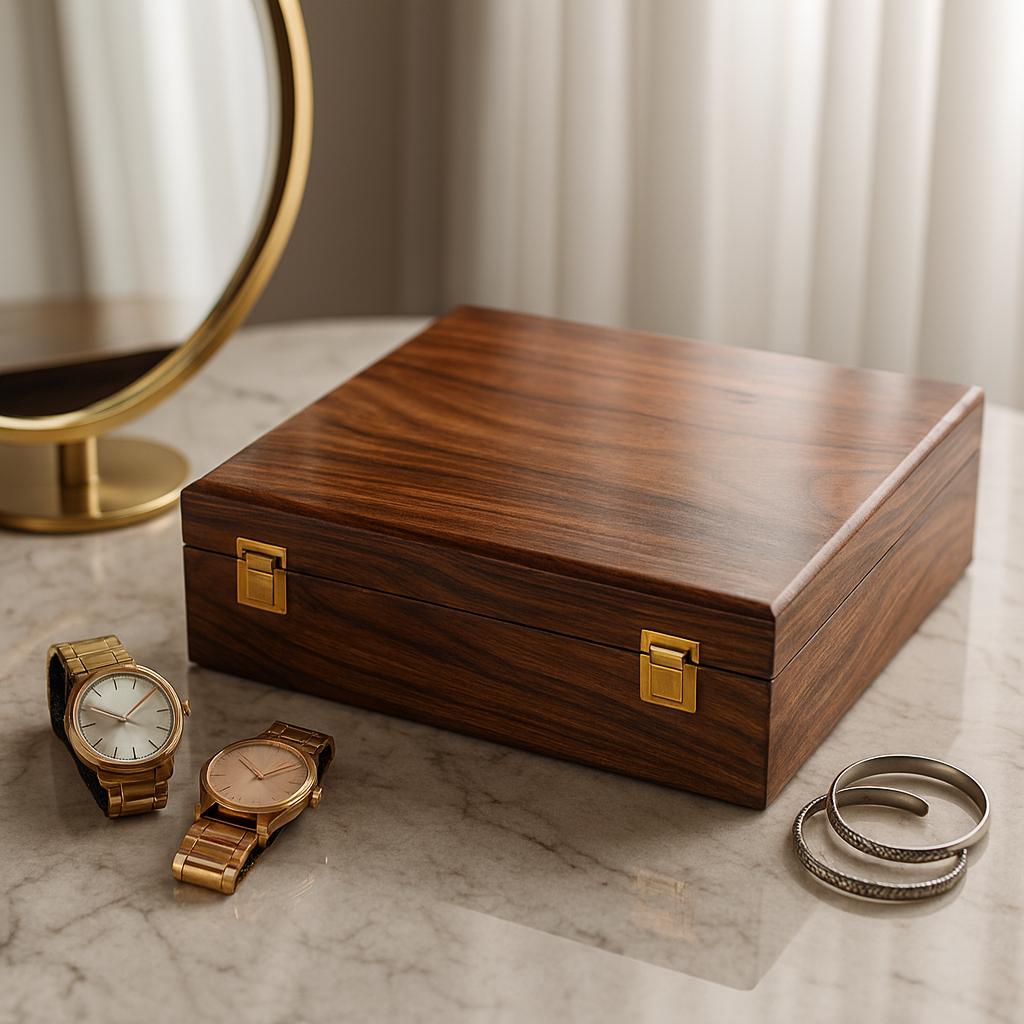 木製キャビネット 時計付き　アンティーク Antique watch box - Etsy 日本