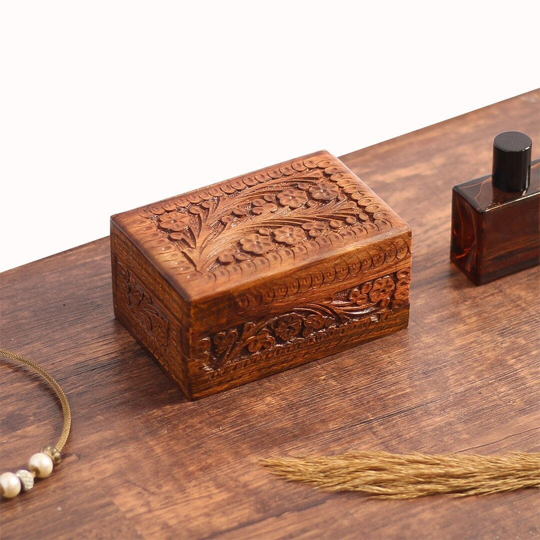LARGE JEWELRY BOX Wooden Jewelry Organizer Box for Women Girls Ladies,  Handmade Vintage Jewelry Storage Box, Layered Jewelry Box 