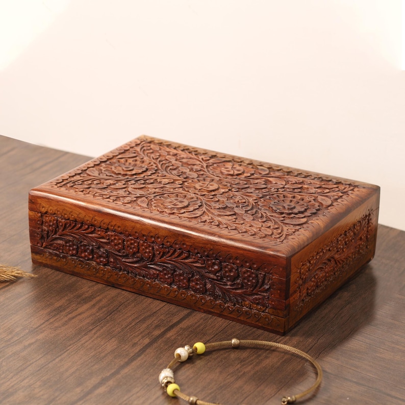 Handmade Secret Lock Box: Wooden Puzzle Box for Adults, Treasure Chest ...