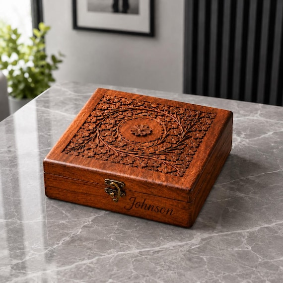 Personalized Wedding Keepsake Box, Engraved Wood Memory Box, Bridal Shower Gift, 5th Anniversary & Newlywed Gift
