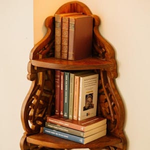 Handcrafted Wooden corner shelf