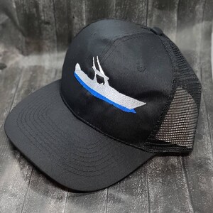 Center Console Boat Hat Black 6 Panel  Embroidery