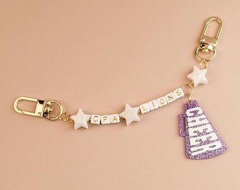 Megaphone Cheer Charm, Shoelace Charm for Shoe, Purse Charm, Backpack Charm, Cheer Spirit Charm, Cheerleader Spirit Gift for Cheer Mom Gift