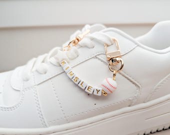 Personalized Baseball Shoelace Charm Custom Baseball Name Team Sports Bag Accessory Backpack Tag Volleyball Basketball Shoe Decoration