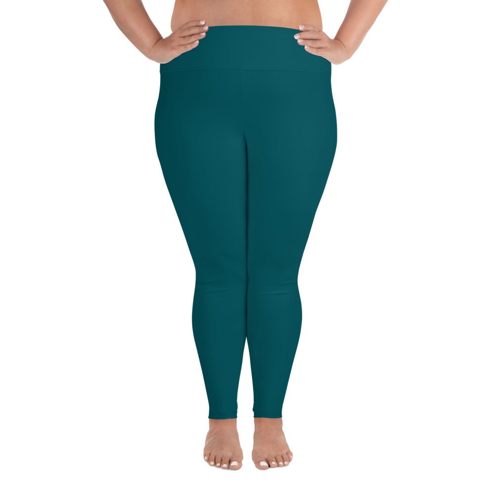 Teal Plus Size Leggings | Etsy
