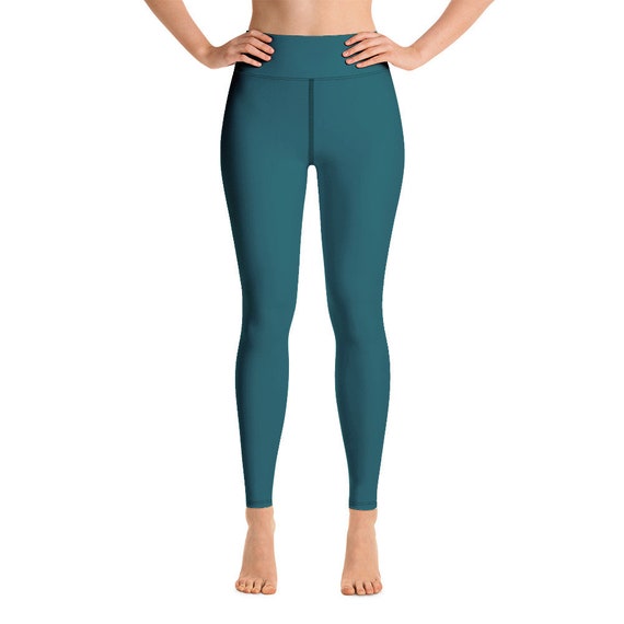 Teal Yoga Leggings - Etsy Canada