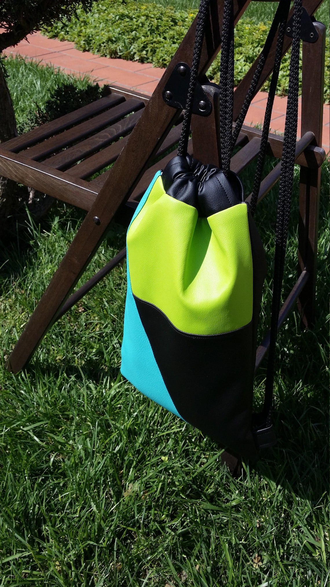 PartyBrek fun extreme drawstring gym bag neon colours Etsy