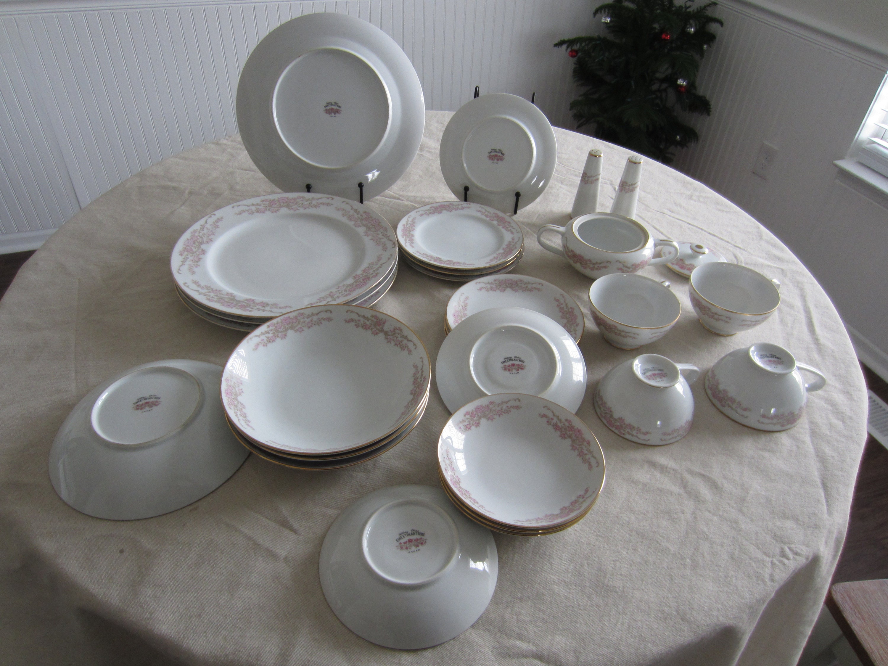 Halsey Sweetheart Rose Japan Fine China Vintage Dining Set Home