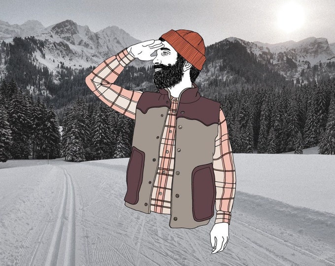 DIY M Men's Vest Sewing Pattern, Made in Full Size for Print on A4 ...