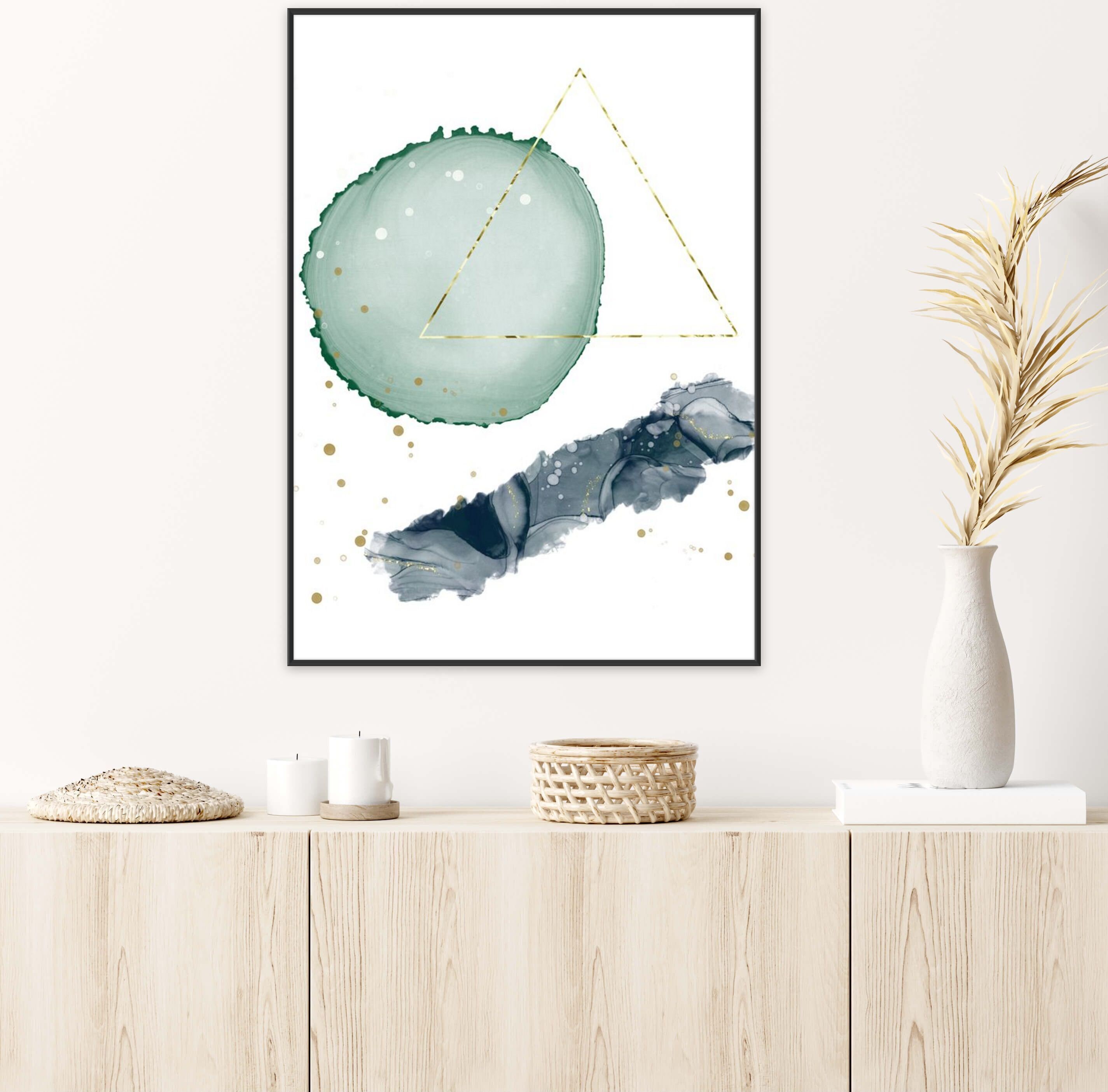 Set of 3 Abstract Wall Art Prints frames not included | Etsy