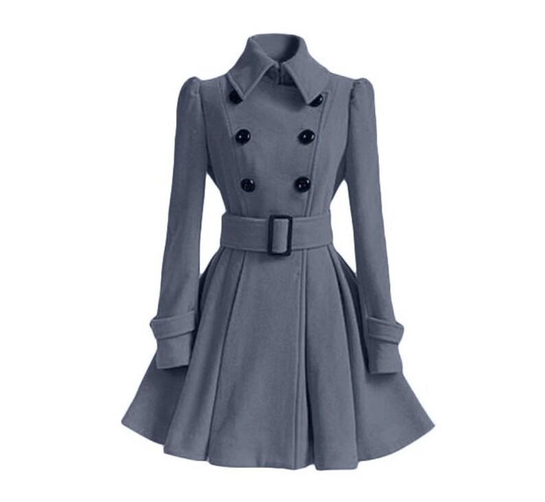 Women Slim Vintage Coat // Winter Clothing Cachet Long Slim - Etsy