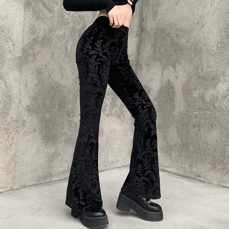 Retro Print High Waisted Flared Trousers  Nasty Gal