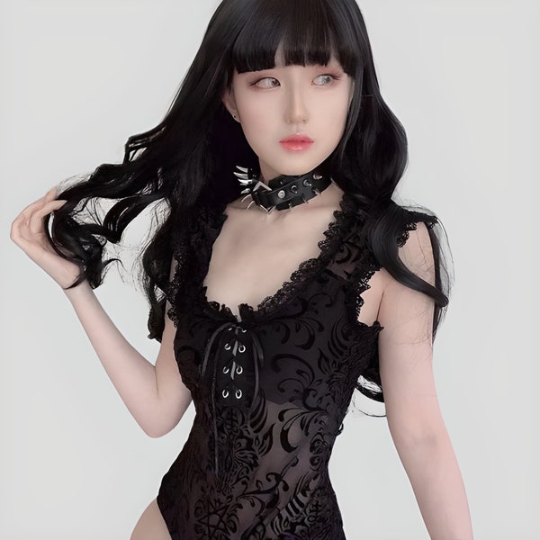 Womens Leather Bodysuit Etsy