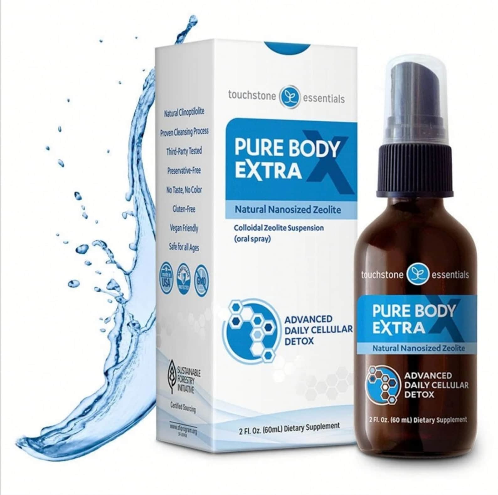 Pure Body Extra Natural Nanosized Zeolite Detox Spray Etsy