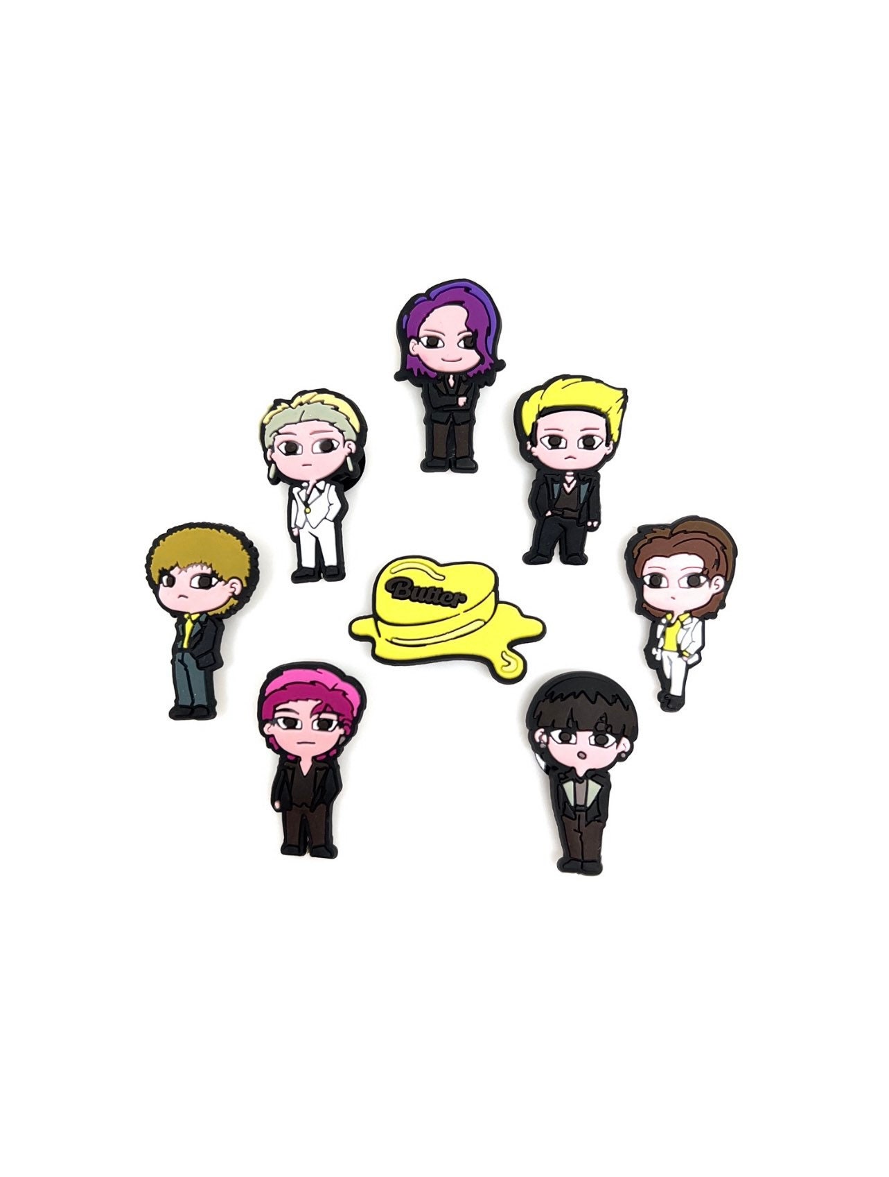 BTS Croc Charms Butter full Set of 8 Kpop Clogs Shoes Etsy