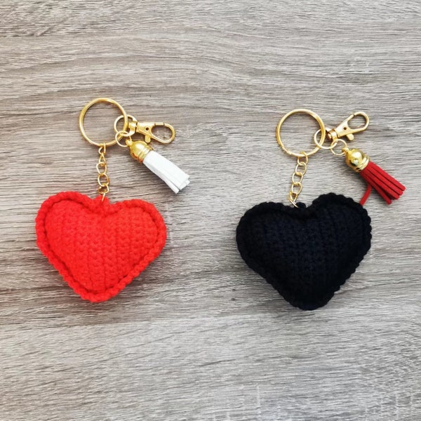 Porte-clés personnalisé comme cadeau de Noël / Porte-clés cardiaque fait à la main / Porte-clés unique comme cadeau d’anniversaire