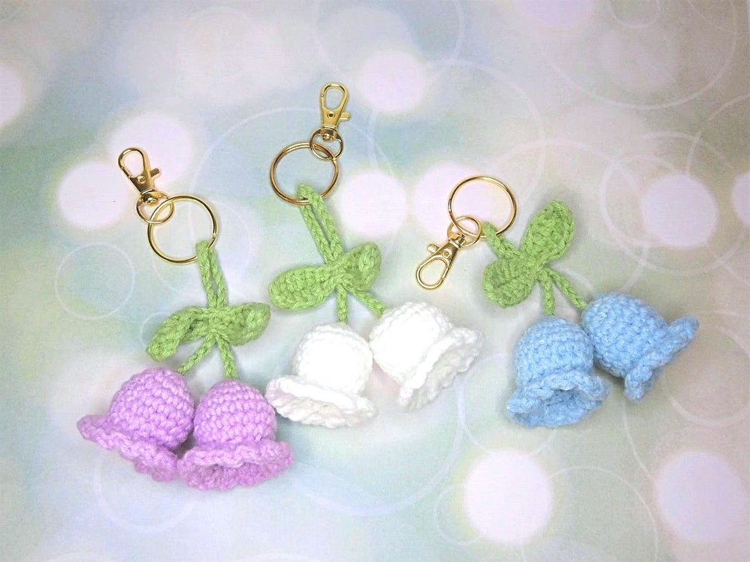 Crochet Lily of the Valley / Crochet Flower Keychain/ Lily of the