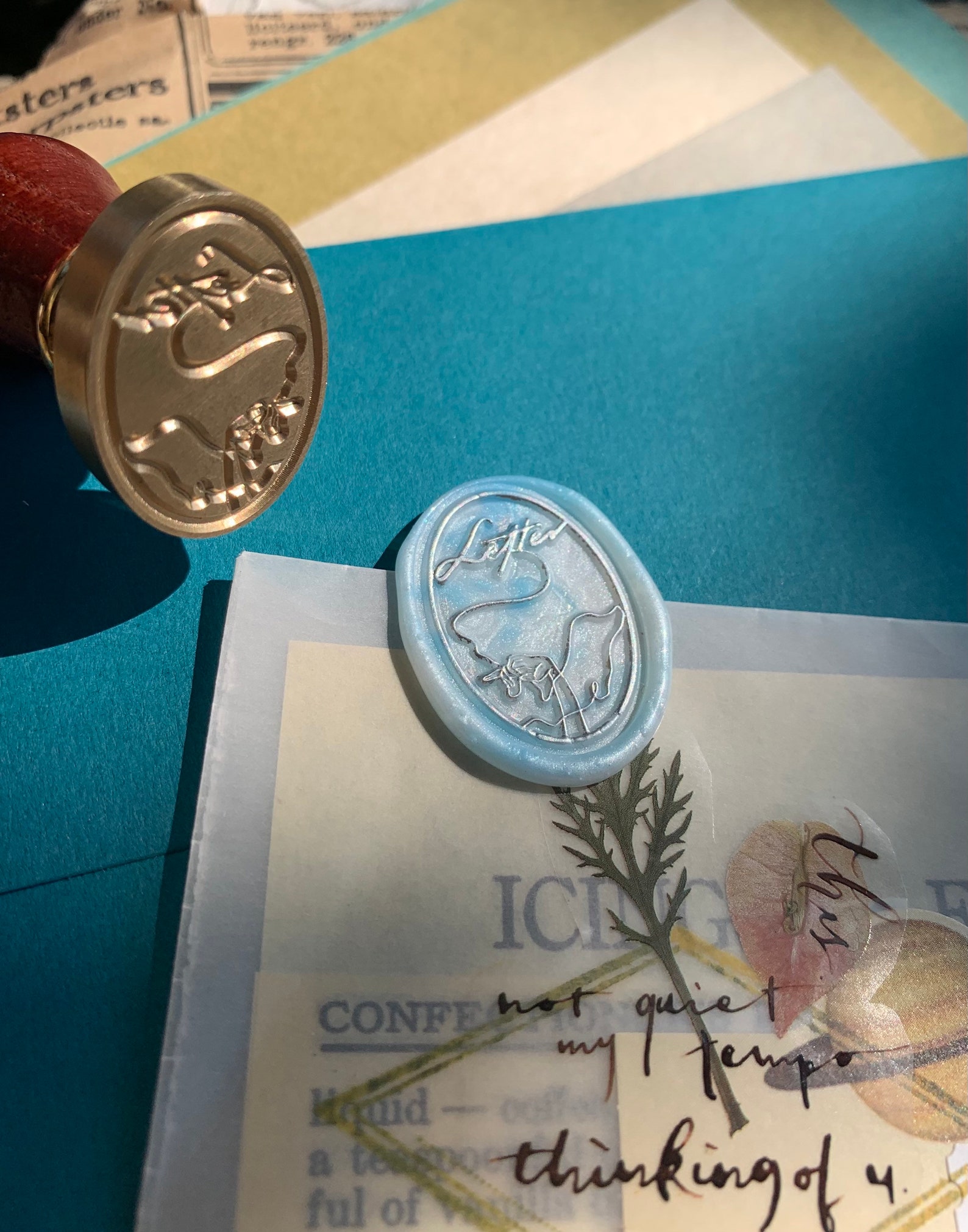 Wax Seal Stamp Letter Hand Wax Seal Stamp Sealing Wax Etsy