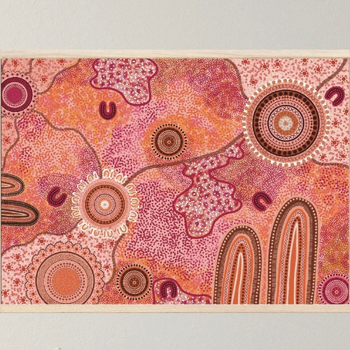 Aboriginal Artwork Print Neutral Colour Tones Wiradjuri Etsy Australia