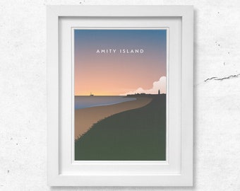 Amity Island Vintage Poster
