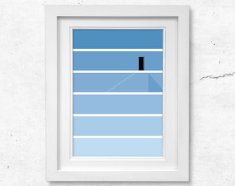 Minimalistisk affisch med Truman Show