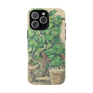 Geraniums Magnetic iPhone Case Paul Cezanne Floral Still Life Art Tough Cover with MagSafe Post Impressionist Gift for Her or Him