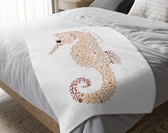 Hippocampe neuronal + Neuronal hummingbird Blanket (Two-sided print)
