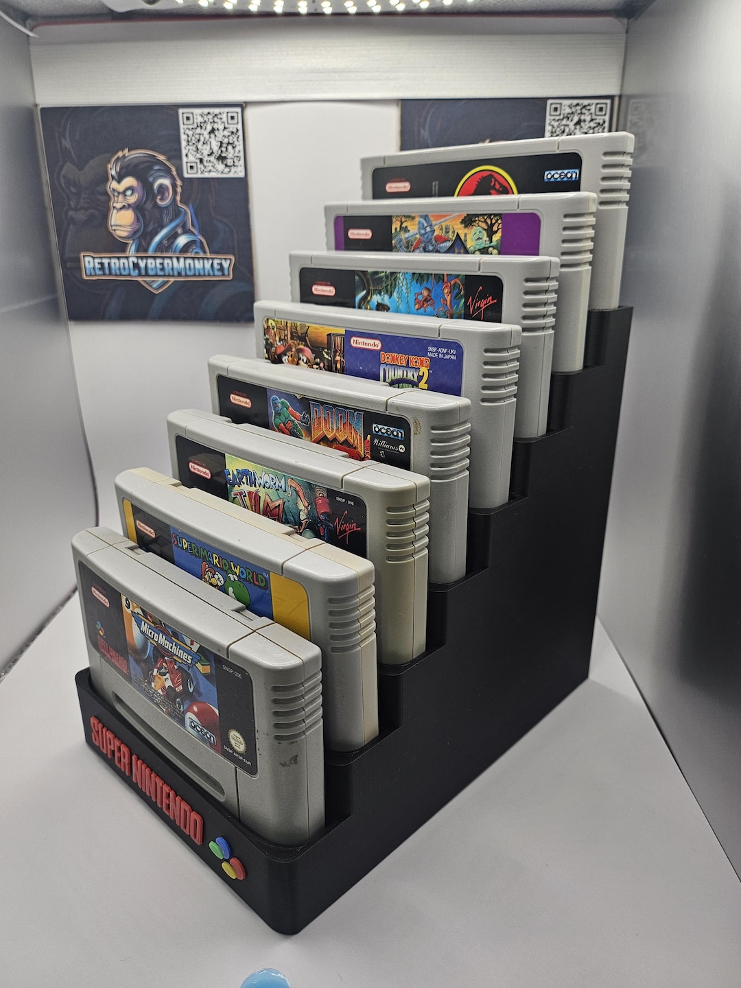 SNES Super Nintendo Display Game Stand SNES Holder Game Storage - Etsy