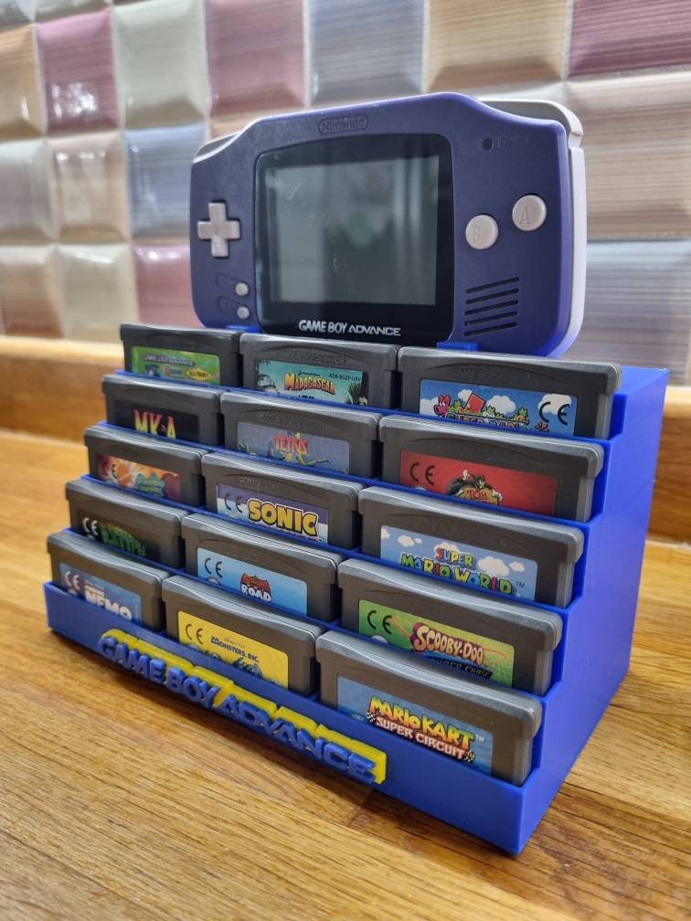 GAMEBOY ADVANCE STAND WITH 5X GAME CARTRIDGES HOLDER