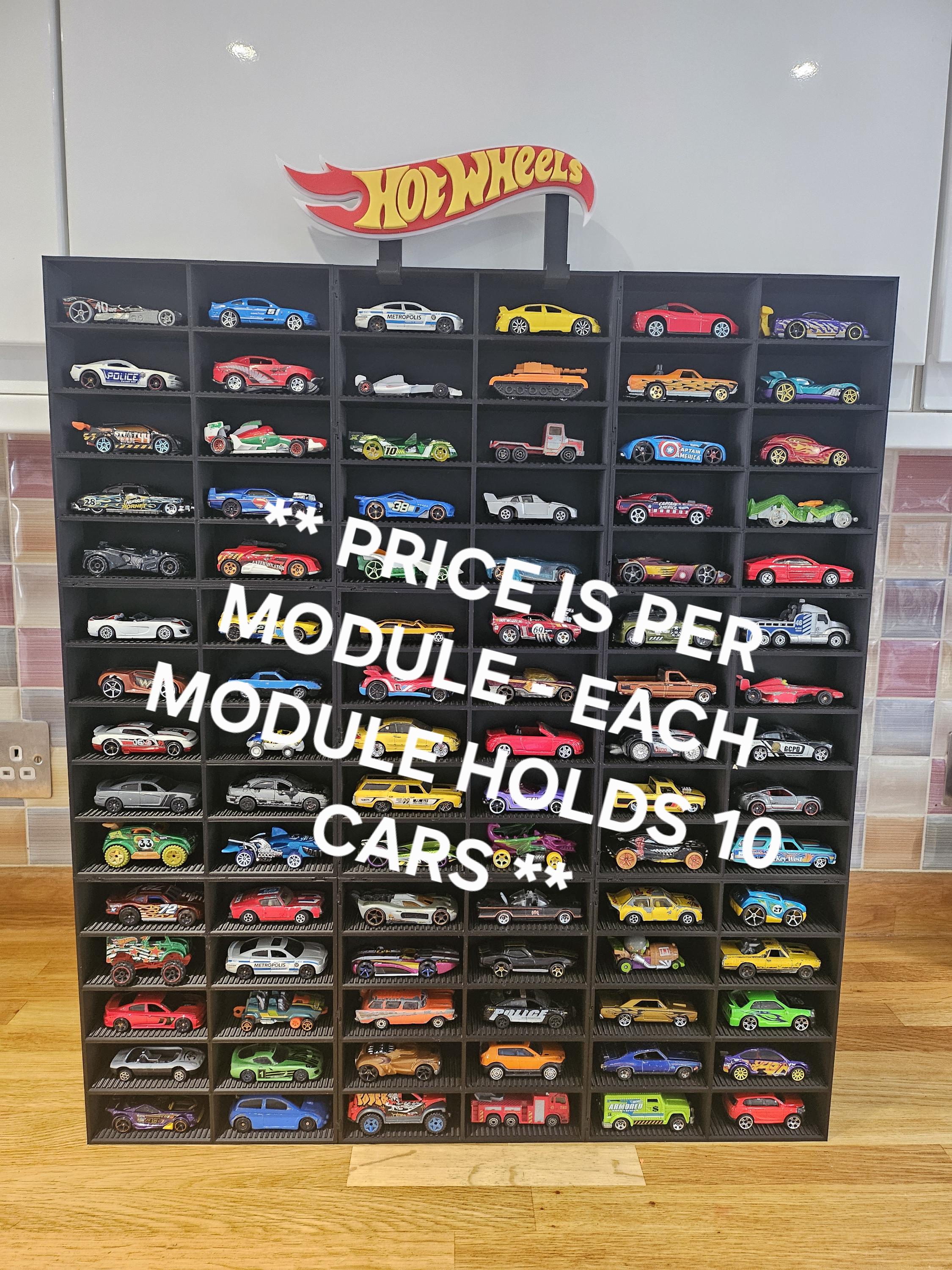 Hotwheels Display Cabinet Stand ** Price is per module ** Please read fully  ** Now with FREE sign **