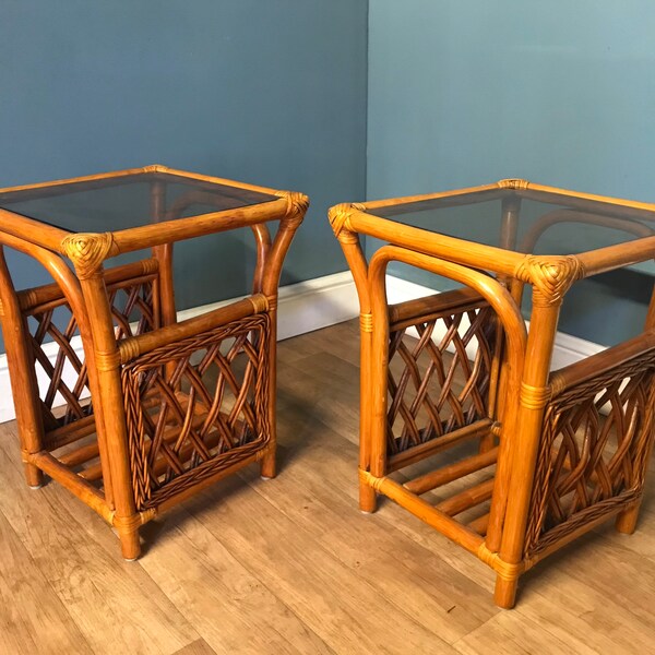 Cane Side Table Etsy UK