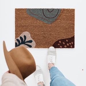 Deurmat Modern, Deurmat Familie, Housewarming Cadeau, Kokosnoot Deurmat, Deurmat, Kokosnoot Mat, Zerbino Bohoo