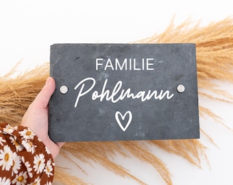 Türschild Familie, Türschild, Namensschild Haustür, Klingelschild, Türschild Haustür, Namensschild, Familienschild, Hochzeitsgeschenk