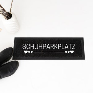 Schuhparkplatz, Fußmatte, Fußmatte schmal,Schuhmatte, Schuhablage, Fußmatte, Einzugsgeschenk Wohnung, Haus Einzugsgeschenk