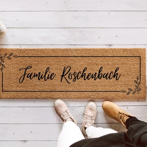 Türmatte, Fußmatte schmal, Geschenk Hochzeit, Kokosfußmatte, Schmutzschleuse, Fußabstreifer, Fussmatte