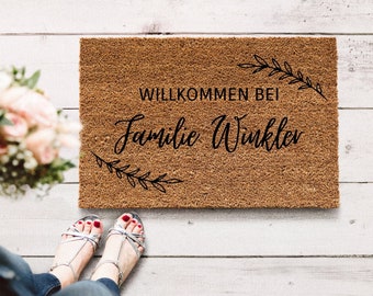 Doormat, topping out ceremony, personalized doormat, family gift, housewarming gift, doormat, house building, wedding