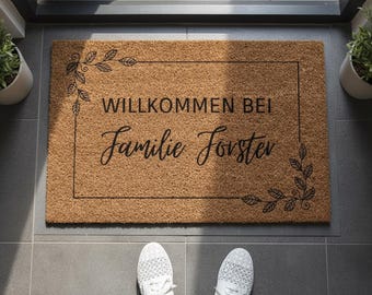 Housewarming cadeau, gepersonaliseerde deurmat, gepersonaliseerde deurmat, huwelijkscadeau, housewarming cadeau voor een appartement, ceremonie ter ere van het hoogtepunt