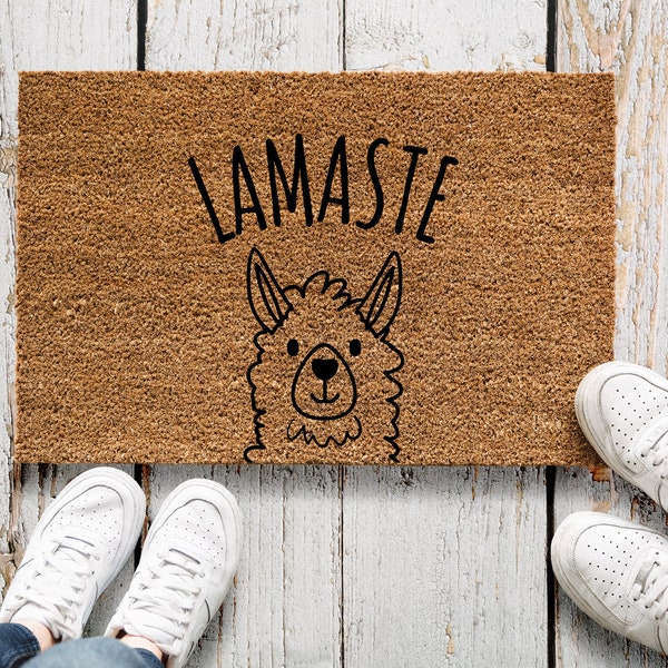 Fußmatte Lama, Lustige Fußmatte, Kokosmatte, Witzige Fußmatte, Lama Matte, Fußmatte Lamaste