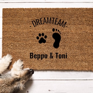Dog doormat, dog doormat, dog lover gift, dog mom, personalized dog doormat, coconut mat