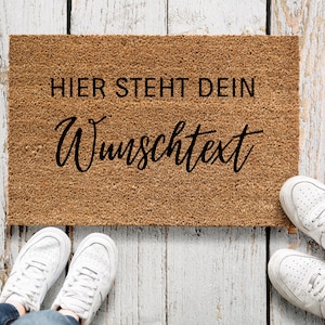 Fußmatte personalisiert, Wunschtext Fußmatte, Individuelle Fußmatte, Fußmatte selbst gestalten, Personalisierte Fußmatte