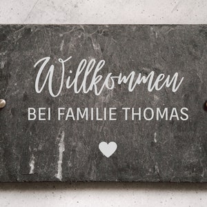 Türschild Familie, Willkommensschild Haustür, Einzugsgeschenk Haus, Türschild personalisiert, Hausschild, Deko Haustür