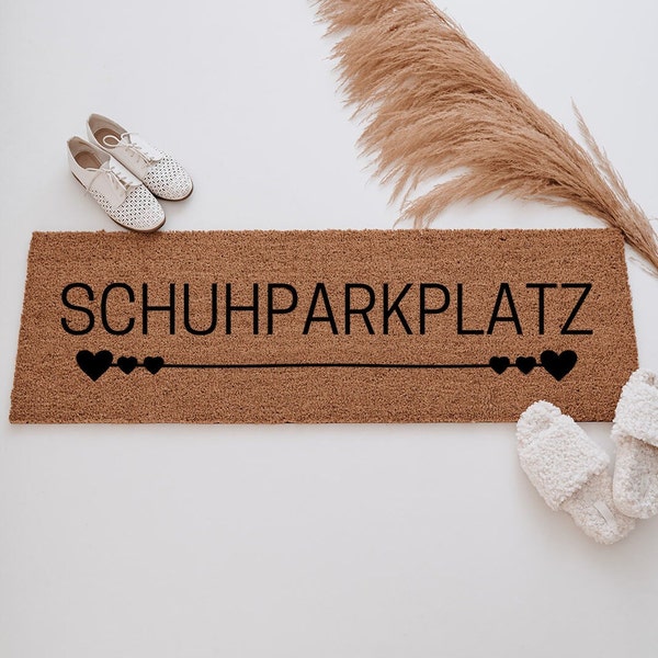 Schuhparkplatz, Fußmatte, Schuhmatte, Fußmatte Schmal, Türvorleger, Einzugsgeschenk, Schuhabstreifer