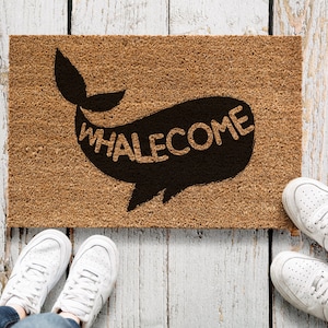 Fußmatte, Whalecome, Einzugsgeschenk, Türmatte, Fußmatte, Geschenk zum Einzug, Fußmatte Lustig, Türmatte