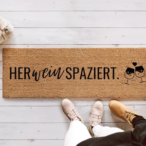 Herweinspaiert, doormat narrow, doormat wine, doormat Herweinspaiert, gifts for women, housewarming gift