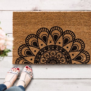 Deurmat Mandala, Spirituele Geschenken, Spirituele Decoratie, Deurmat Boho, Mandala, Geschenken voor Vrouwen, Binnendeurmat